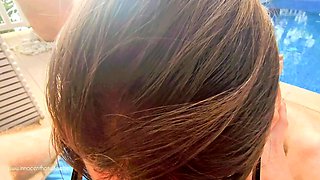Pov handjob and blowjob with a brunette fox