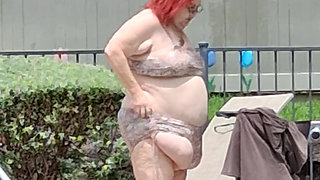 Summer Has Arrived! Time for the First Visit to the Pool Sexy Big Nurse Vicki Style!