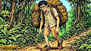 Jungle Cuckold. While the Husband Was Looking for the Trail Jungle, the Black Guy Was Fucking His White Wife