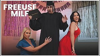 Vanessa Cage In Step-mom And Step-aunt Give 18yo Stepson A Graduation Present - He Can Freeuse Them For A Week!