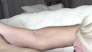 Italian Blonde Bimbo with Huge Tits Fucked in the Ass and Creampied