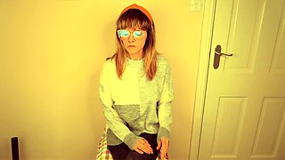 blonde teen pregnant girl has her pussy masturbated