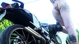 Super hot latino gay hunk solo monster cock jerking outdoors