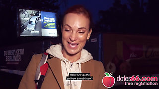 Outdoor BANG! Kessie Shy behind Berlin billboard! (ENGLISH)