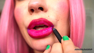 Naughty Step-mommy Purple Kiss and Lush Midnight Lips