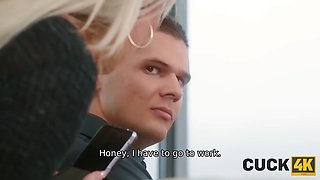 Cuck4k. hospitable furry vulva of the married milf willingly meets husband's shaft