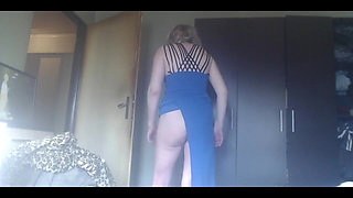 Smoking Hot Babe In Dress Fuck Her Pussy With Favorite Toys.