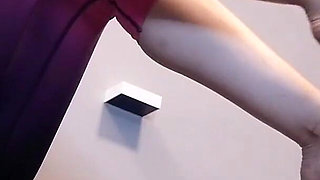 Worship of the Goddess in a Full Fitness Outfit and High-heeled Platform Shoes Ita