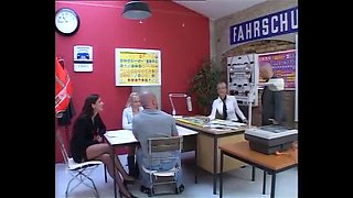 Big Dick German Secretary Donna Lucia Sucks Two Giant Cocks in Office
