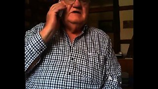 Grandpa Stroking on Webcam
