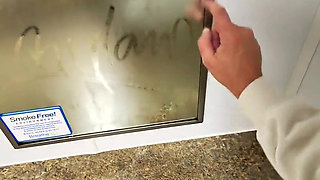 POV Public Shower Blowjob Behind the Scenes with Hot Wife