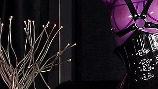 Cristal Kinky Rubber Doll Face Sitting and Chastity Cock Tease