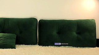Cute curly brunette solo webcam masturbation