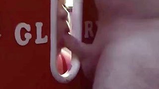 Glory hole blowjob busty amateur blonde fucking in stall
