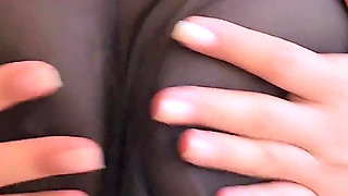 Big Tit Step Mom Playing with Sheer