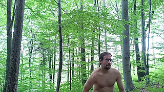 Back at the Scene Rough Forest Fap with Massive
