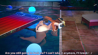 Fucking a BBW Elven Witch in the pool : 3D Hentai
