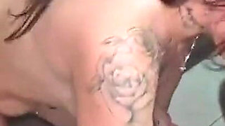 Young Girl Used by 3 Males Without Mercy, Sitting, Swallowing and Full of Cum