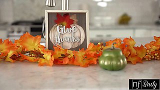 Busty blonda beauty kayley gunner craves sticking before thanksgiving celebrate