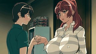 Hairy pussy, anime hentai, big boobs