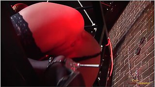 A Superb Group Sex Action With A Sexy Blonde Locked Up In A Cage