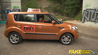 She swaps Sex for PUSSY to pay for extra Driving lessons - Fake Driving School