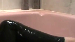 Foot fetish humiliating in the bathroom