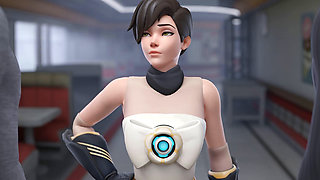 Tracer Gets Bored and Services Two Bbcs - Premium 3D Overwatch Animation