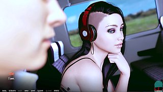 Busty mom at Aoa Academy in a steamy visual novel experience