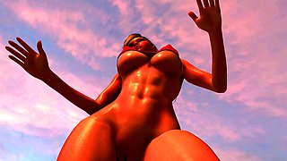 Hot 3D redhead licking a pussy while getting fucked