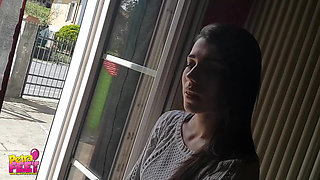 Gorgeous brunette teasing everyone with her smoking