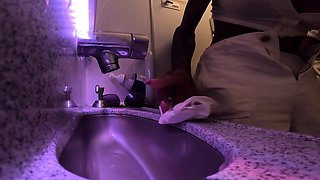 Kinky moist taco brunette anal toy play during masturbating