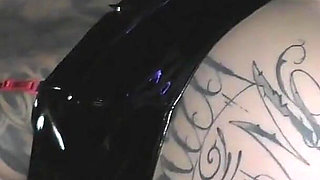 Tattooed Slut Blows Multiple Cocks in Car and Gets Her Face Covered in Cum
