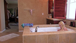 Blonde Slut Gets Fucked Hard in the Bathroom and Rides the Cock