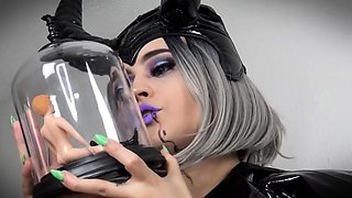 Tiny man humiliated and punished by giantess femdom vixen