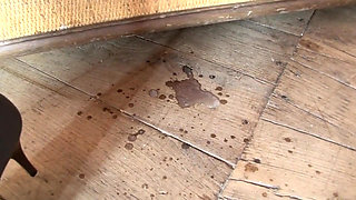 Amateur naughty old French cougar whore rimming and banging a huge young cock