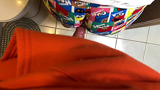 My Stepsister Seduces Me with Her Big Ass in Pijamas Thong in the Bathroom