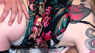 BBW MILF Extreme Gangbanged in Standing DP