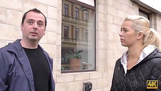 HUNT4K. Sweet in front of her friend s eyes: Blowjob, Doggy  Teen Porn