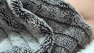 American Wife Masturbating Under Fleece Blankets