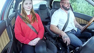 Germain redhead teen Jean Pallett with pale skin surprises older guy with a wild encounter