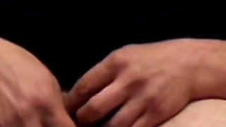Stepmother Kelly at Home with Stepbrother Dominik. He Cum on Foot While She Masturbating with a Sex Toy