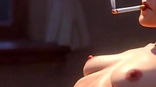 Granny Smoking Through Hairy Pussy - Orgasmic Bondage