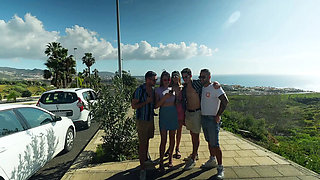 French Amateur Orgy Outdoor - Queen Hailey Gangbang Blowjob & Handjob in Nature