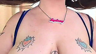 Cum on Step-mommy's Big Tits