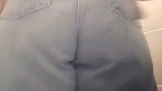 After Gym Tease -shorts off, Natural Tits and Jeans on