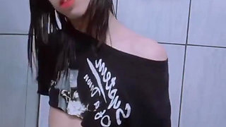 Carlezinha - Beautiful Slut in Panties Tucked in Delicate Soft Cock While She Plays with the Young Cock Slut Carla