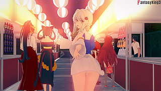 Koneko Kimono BBC sex - DXD NTR Madness Series