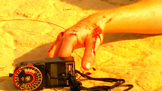 Piss Drenched Blonde Babe Kneeling for Desert Golden Shower