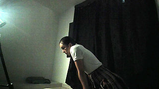 Schoolgirl Teen Agrees to Give Me a Blowjob and a Footjob for Cash